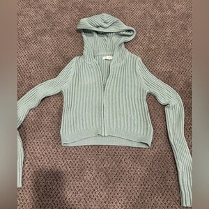 Aeropostale light green sweater crop hoodie